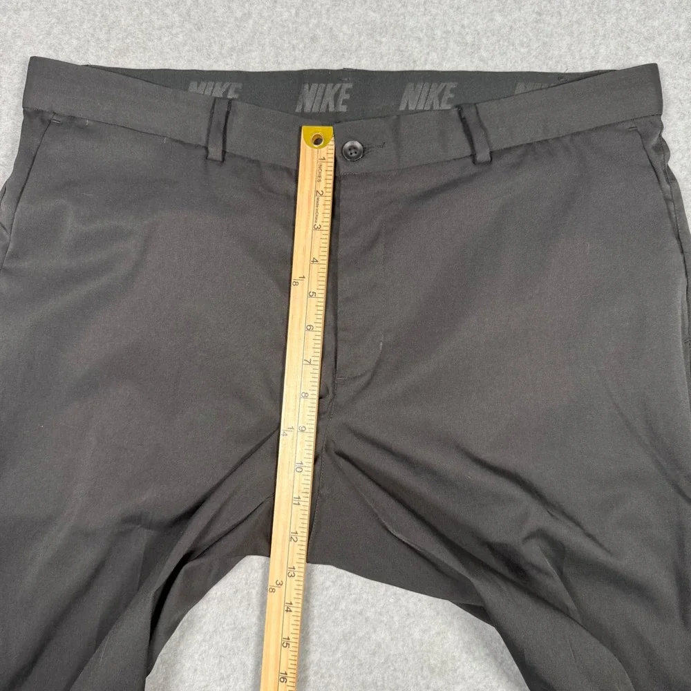 Nike Dri-FIT Mens Golf Pants Black 38x30 Flat Front Performance Trousers